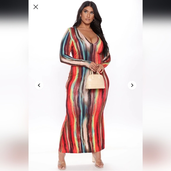 Fashion Nova Work Of Art Maxi Dress- M - Picture 5 of 7